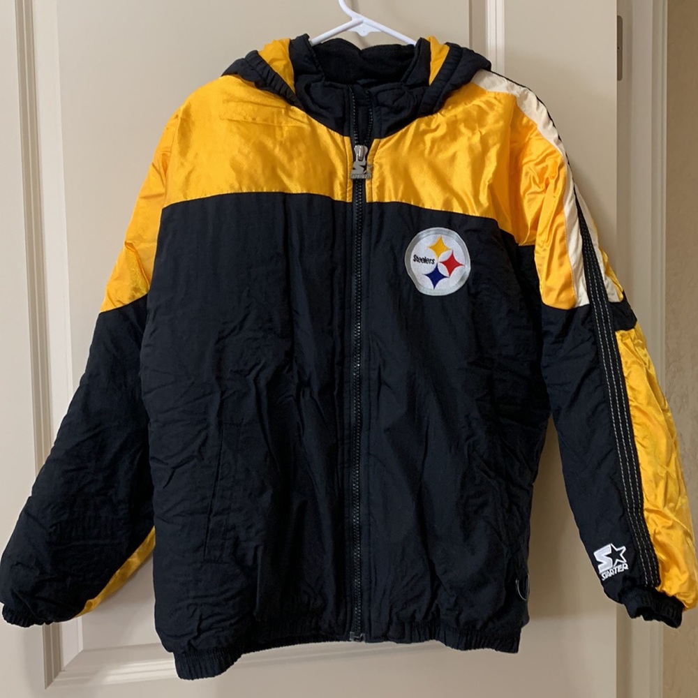 VTG - STARTER PRO LINE Pittsburgh Steelers Puffer Jacket Youth - XL